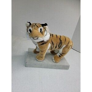 1998 Children Discovery Channel Store Tiger Plush  Stuffed Toy 9.5" L  7.5" H